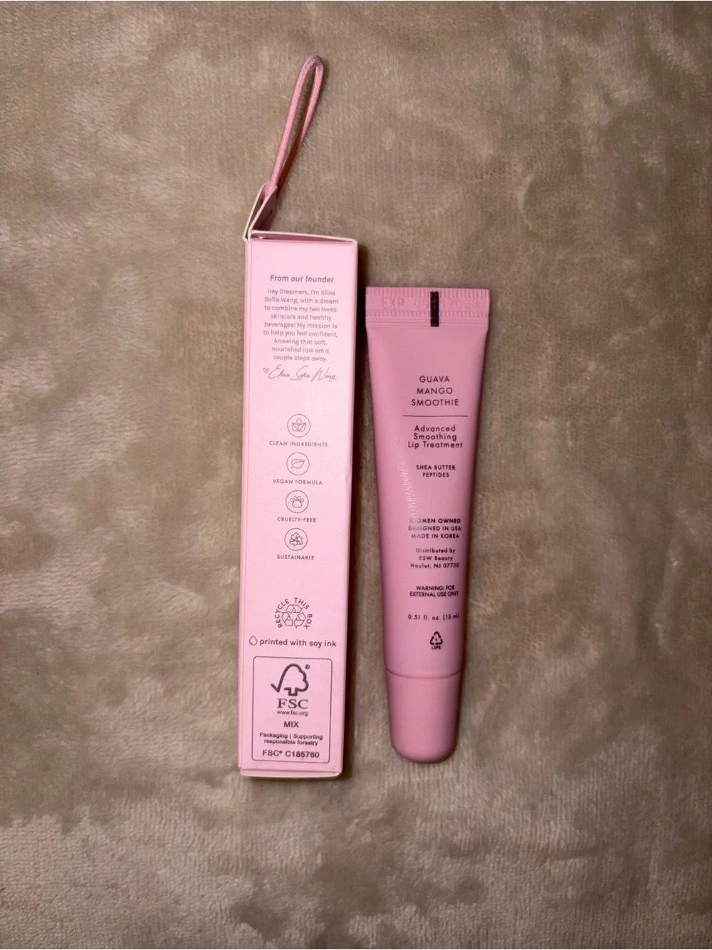 ESW Beauty Guava Mango Smoothie Intense Hydration Lip Treatment